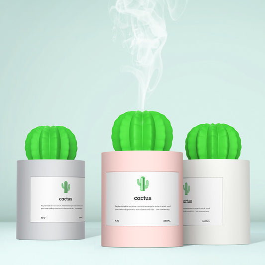 Mini Diffuseur Cactus USB LED - Humidificateur Portable Mignon